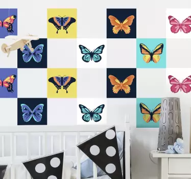 Pillangó készlet cserép transzfer - TenStickers
