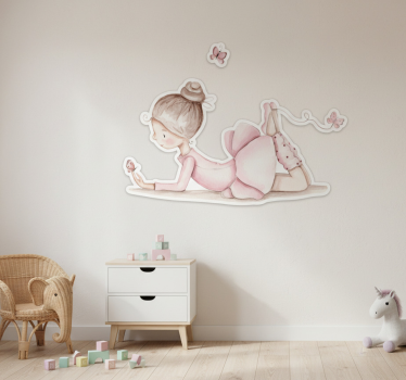 Pillangós balerina matrica gyerekeknek - TenStickers