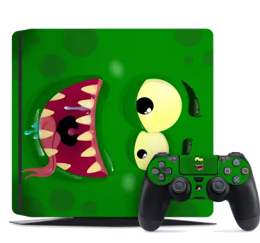 Ps4 green monster playstation 4 matrica - TenStickers
