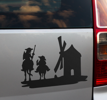 Quijote és sancho panza autó matrica - TenStickers