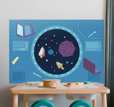 Rakéta kaland jelenet világűr matrica - TenStickers