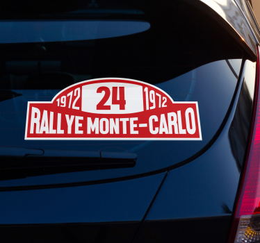 Rally szám monte-carlo autó matrica - TenStickers