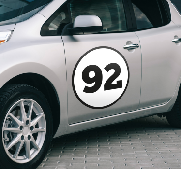 Rally számot autó matrica - TenStickers