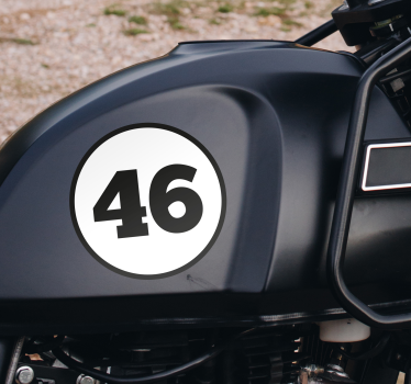 Rally számot matrica motorkerékpárok - TenStickers
