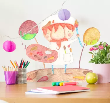 Rendetlen művész gyerekek matrica - TenStickers