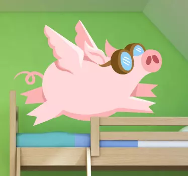 Repülő disznók gyerek matrica - TenStickers
