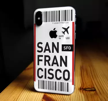 Repülőjegy san francisco iphone matricára - TenStickers