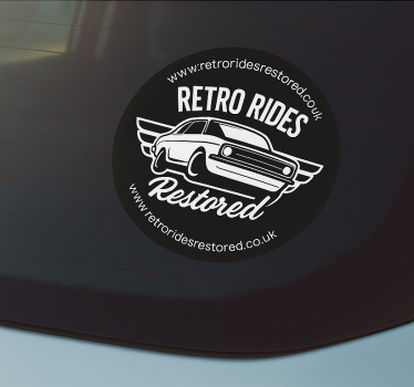 Retro kör alakú szélvédő autó matrica - TenStickers