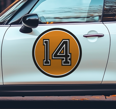 Retro sportszám Matrica Autók - TenStickers