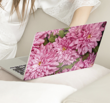 Rózsaszín virágos tavaszi laptop bőr - TenStickers