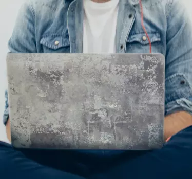 Rusztikus kő utánzat laptop bőr matrica - TenStickers