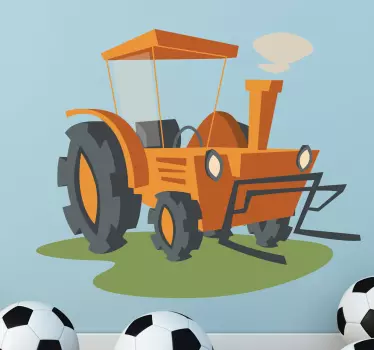 Sárga traktor matrica - TenStickers