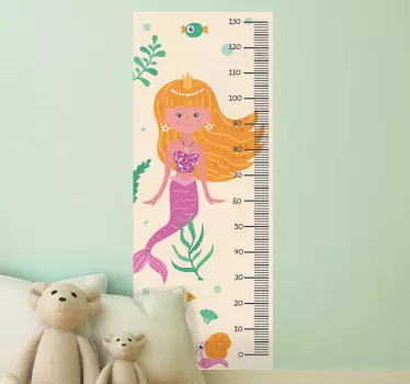 Sellő növekedési táblázat magasságtáblázat matrica - TenStickers