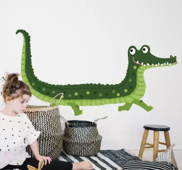 Sétáló krokodil vadállati matrica - TenStickers
