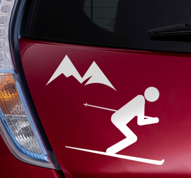 Síelő szimbólum dekoratív matrica - TenStickers