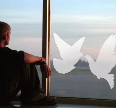 Silhoutte galambok matrica - TenStickers