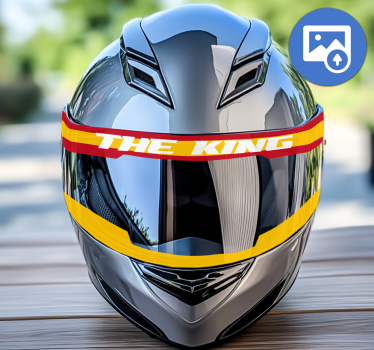 Sisakvédő kialakítás zászlóval motoros matrica - TenStickers