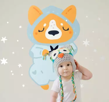 Skandináv állatok a csillagos ég alatt vadállati matrica - TenStickers