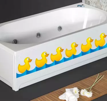 Sor sárga kacsa fürdőszoba matrica - TenStickers