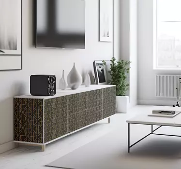 Sorok matrica fekete és arany vonalak - TenStickers