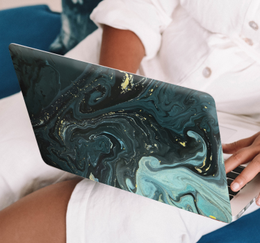 Laptop matrica sötétzöld luxus márvány - TenStickers