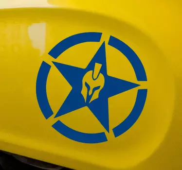 Spártai csillag motorkerékpár matricák - TenStickers