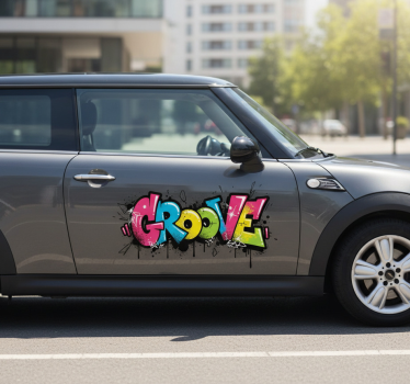 Stilizált vagány graffiti autó matrica - TenStickers
