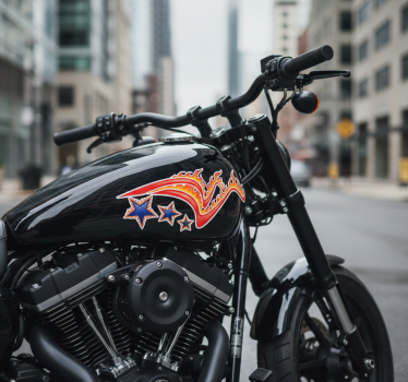 Szabadság tűz motoros matrica - TenStickers