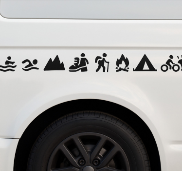 Szabadtéri kalandgyűjtemény autó matrica - TenStickers