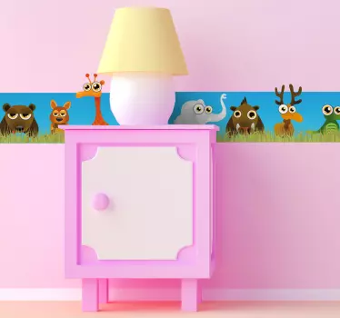 Szafari állatok egyesített falmatrica - TenStickers