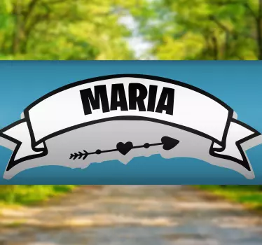 Szalag firka név kerékpár matrica - TenStickers