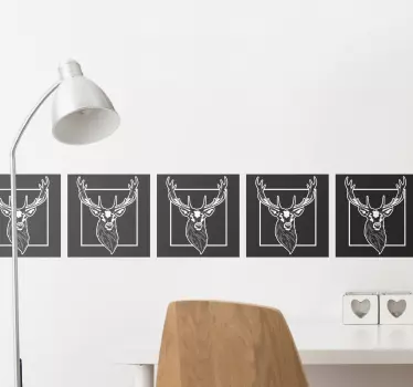 Szarvas csempe vinil transzfer - TenStickers