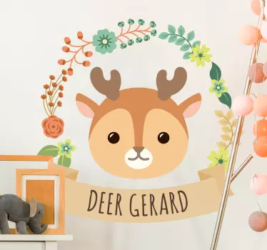 Szarvasbaba rajz illusztráció fal művészet - TenStickers