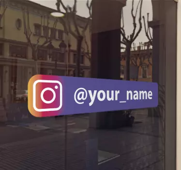 Személyre szabott lila instagram logó matrica - TenStickers