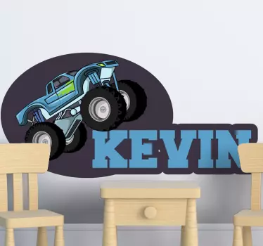 Személyre szabott monster truck játék matrica - TenStickers