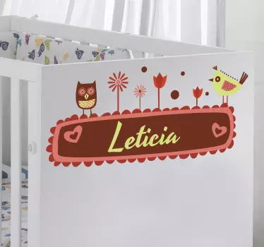 Személyre szabott név óvodai gyerekek matrica - TenStickers
