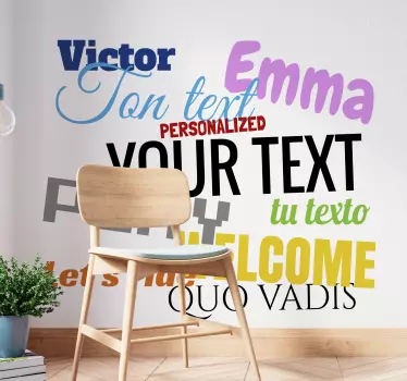 Személyre szabott szöveg matricák - TenStickers