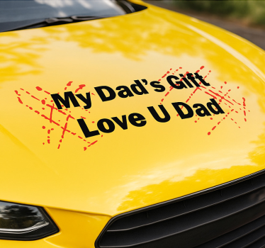 Szeretlek apu autó matrica - TenStickers