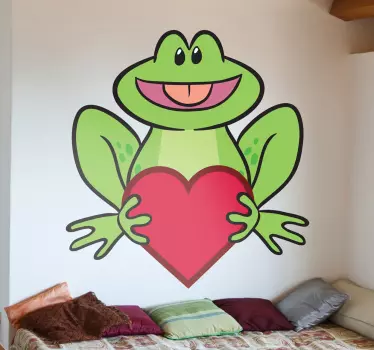 Szerető béka falmatrica - TenStickers