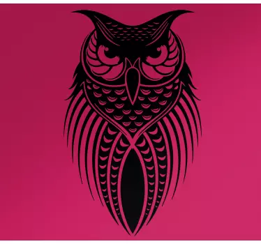 Sziluett fekete bagoly madár matrica - TenStickers