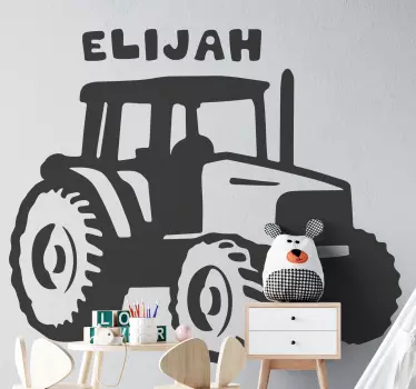 Sziluett modern traktor név játék matrica - TenStickers