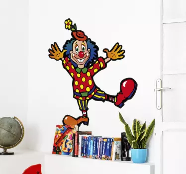 Színes boldog bohóc gyerekek matrica - TenStickers