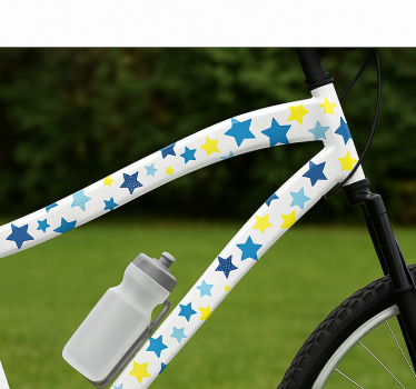 Színes csillagok matrica bicikli - TenStickers