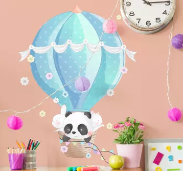 Színes hőlégballonok otthoni fal matrica - TenStickers