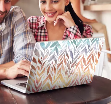Színes levelek laptop bőr - TenStickers