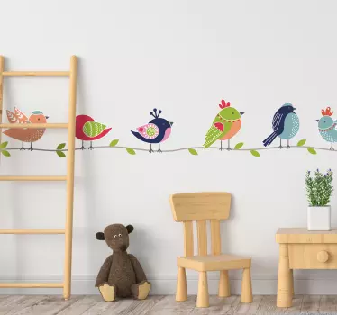 Színes madarak madár fal matrica - TenStickers