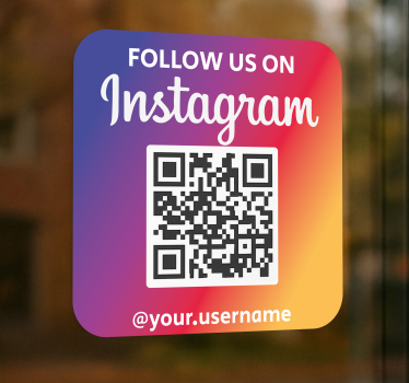 Színes négyzet instagram qr erdei állatok falmatrica - TenStickers