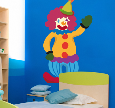 Színes vidám bohóc matrica - TenStickers
