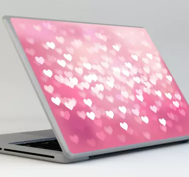 Szív téma laptop matrica - TenStickers