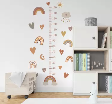 Szivárvány szívvel Egészségügyi matrica - TenStickers